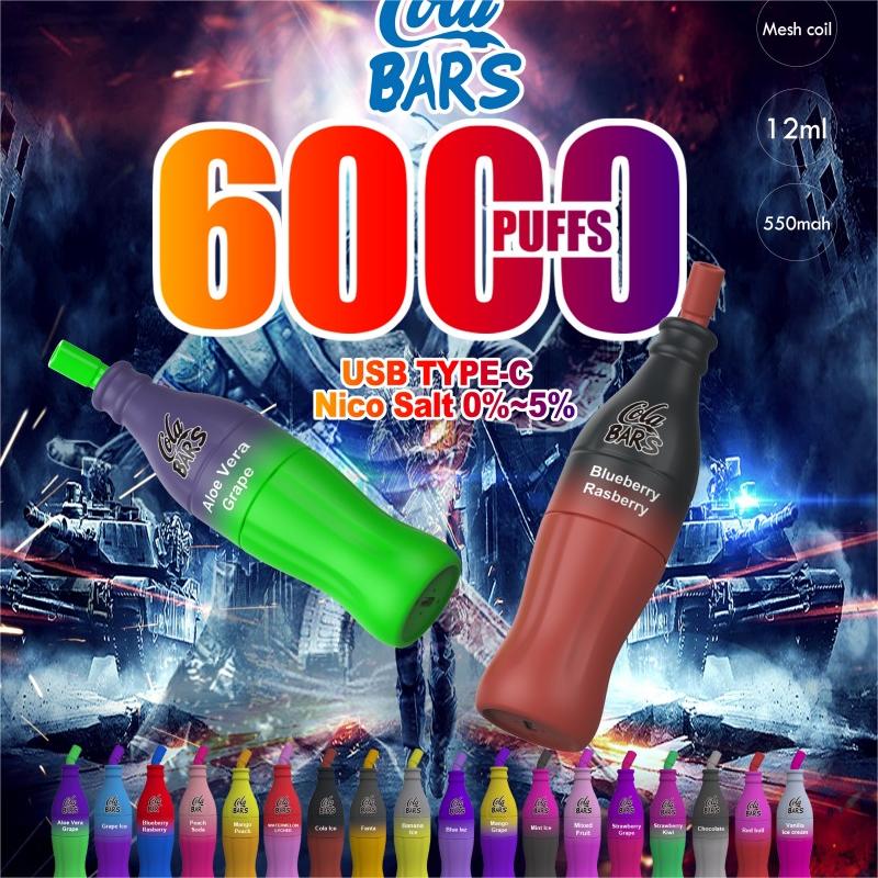 Cola Bars 6000 Puffs Disponibel Vape Device